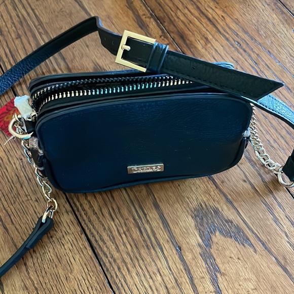 Black and Animal Print Shoulder Purse from Carlos - Brand New - Picture 5 of 5